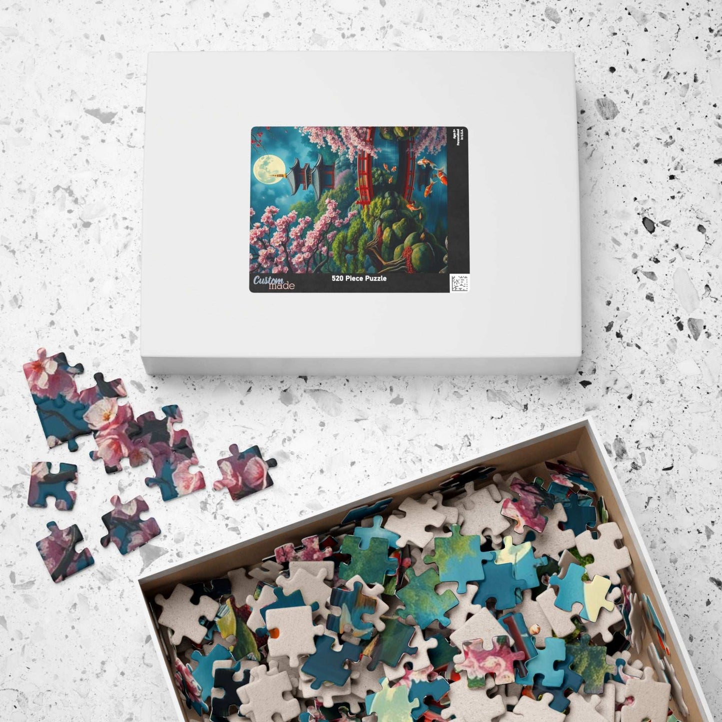 Scenic Koi Pond Puzzle, Relaxing Nature Art, Landscape Game Great for Family Time, Gifts for Puzzle Lovers, 110-1014 Piece Options Puzzle The Puzzle Chest