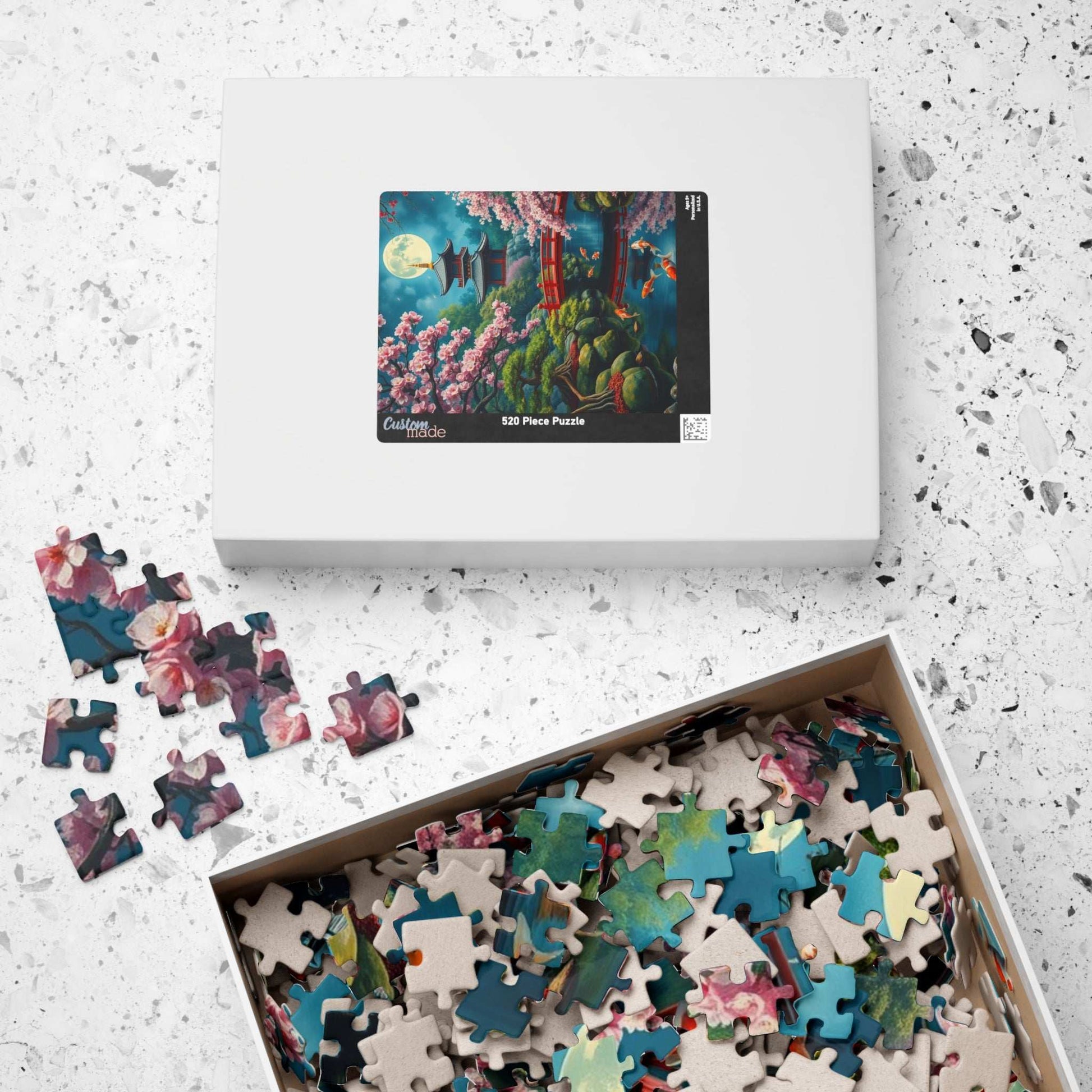 Scenic Koi Pond Puzzle, Relaxing Nature Art, Landscape Game Great for Family Time, Gifts for Puzzle Lovers, 110-1014 Piece Options Puzzle The Puzzle Chest