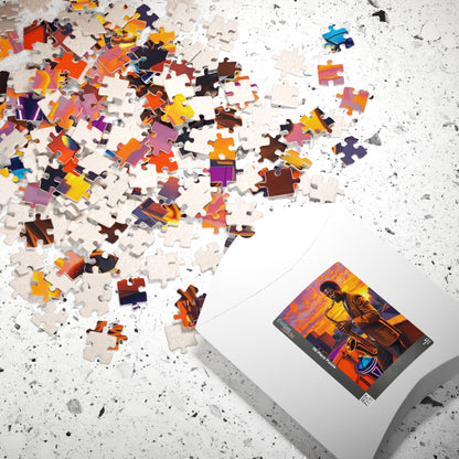 Jazz Evening Puzzle - Black Man Portrait, Black Art, Afro American Musician, Gift for Music Lovers, Family Entertainment, Creative Activity Puzzle The Puzzle Chest