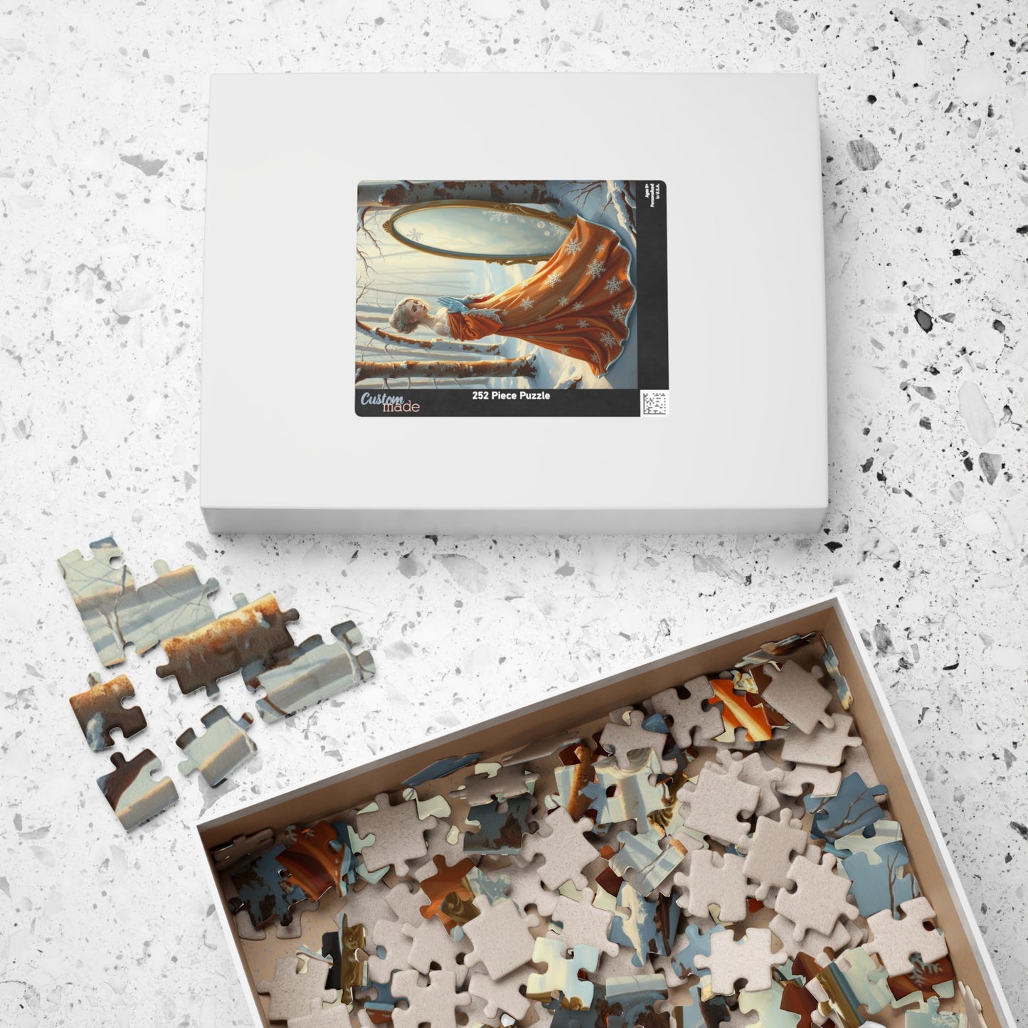 Elegant Frost Spirit Puzzle | Winter Wonderland Jigsaw Game | 110, 252, 520, 1014-piece | Holiday Decor, Family Fun Gift Idea, Cozy Nights