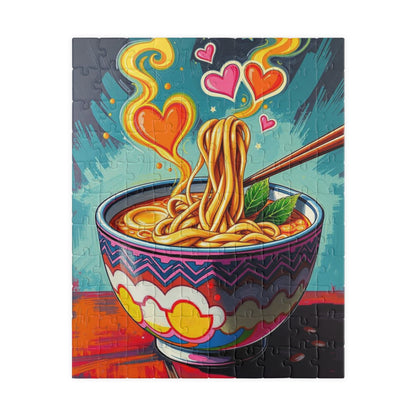 Noodle Bowl Puzzle - Pop Art Jigsaw Game, Colorful Food Art, Fun Family Activity, Creative Gift for Foodies, Cozy Night In, 110-1014 Pieces 110 pcs (Vertical) Puzzle The Puzzle Chest