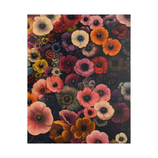 Vintage Floral Bouquet Puzzle | 110-1014 Piece Jigsaw, Colorful Anemone Art