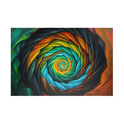 Colorful Abstract Spiral Jigsaw Puzzle, Vibrant Art Gift for Adult Puzzle Lovers, Home Entertainment, Thoughtful Gift, Brain Teaser Fun 1014 pcs (Horizontal) Puzzle The Puzzle Chest