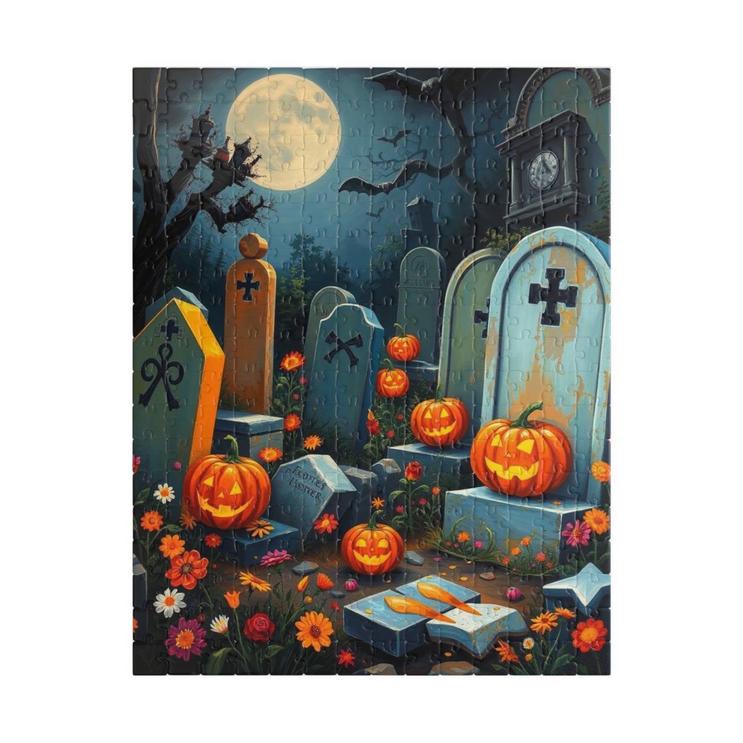 Tomb Tune Parade - Spooky Cemetery Halloween Puzzle, Fall Puzzle for Adults for Family or Solo Fun, Mental Exercise, Gift Idea for Friends