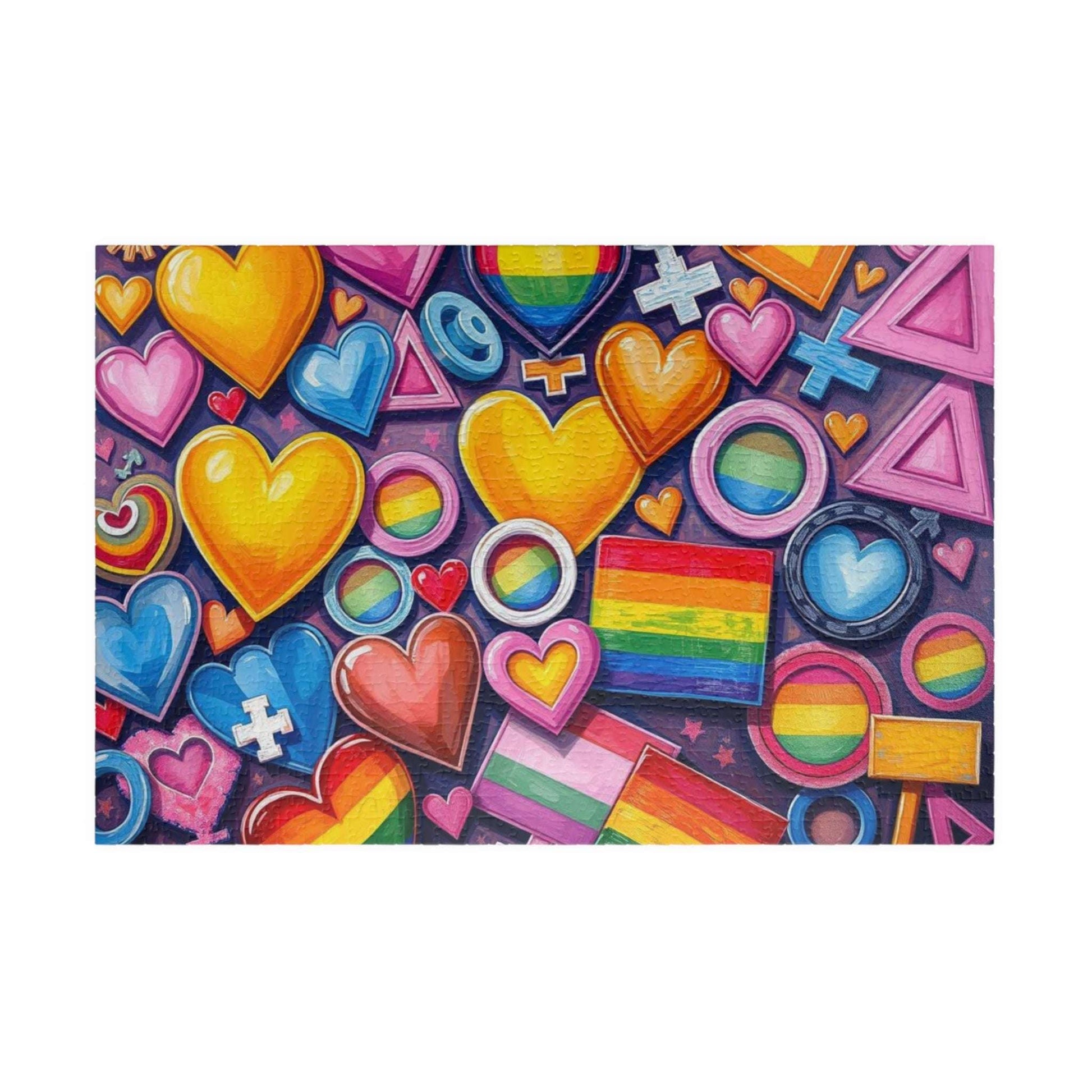 Rainbow Pride Puzzle Jigsaw Game - 110 252 520 1014-piece, Fun for Family Game Night, LGBTQ+ Celebration, Gift for Anyone Who Loves Puzzles 1014 pcs (Horizontal) Puzzle The Puzzle Chest