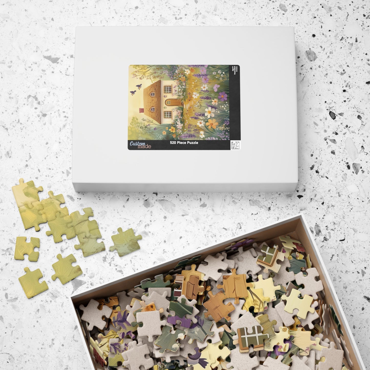 Cottage House and Flower Garden Jigsaw Puzzle Puzzle The Puzzle Chest