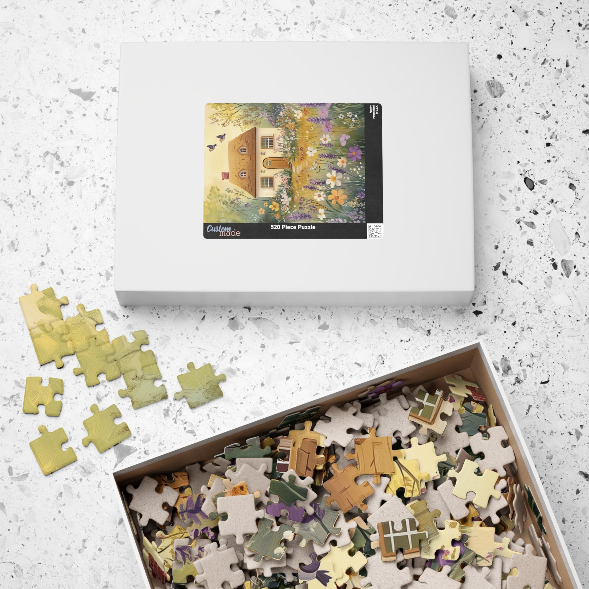 Cottage House and Flower Garden Jigsaw Puzzle Puzzle The Puzzle Chest