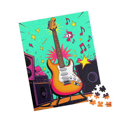 Colorful Guitar Puzzle - Pop Art Jigsaw Puzzle for Adults, Perfect for Music Lover, Game Night, Family Fun, Gifts, Unique Home Entertainment Puzzle The Puzzle Chest
