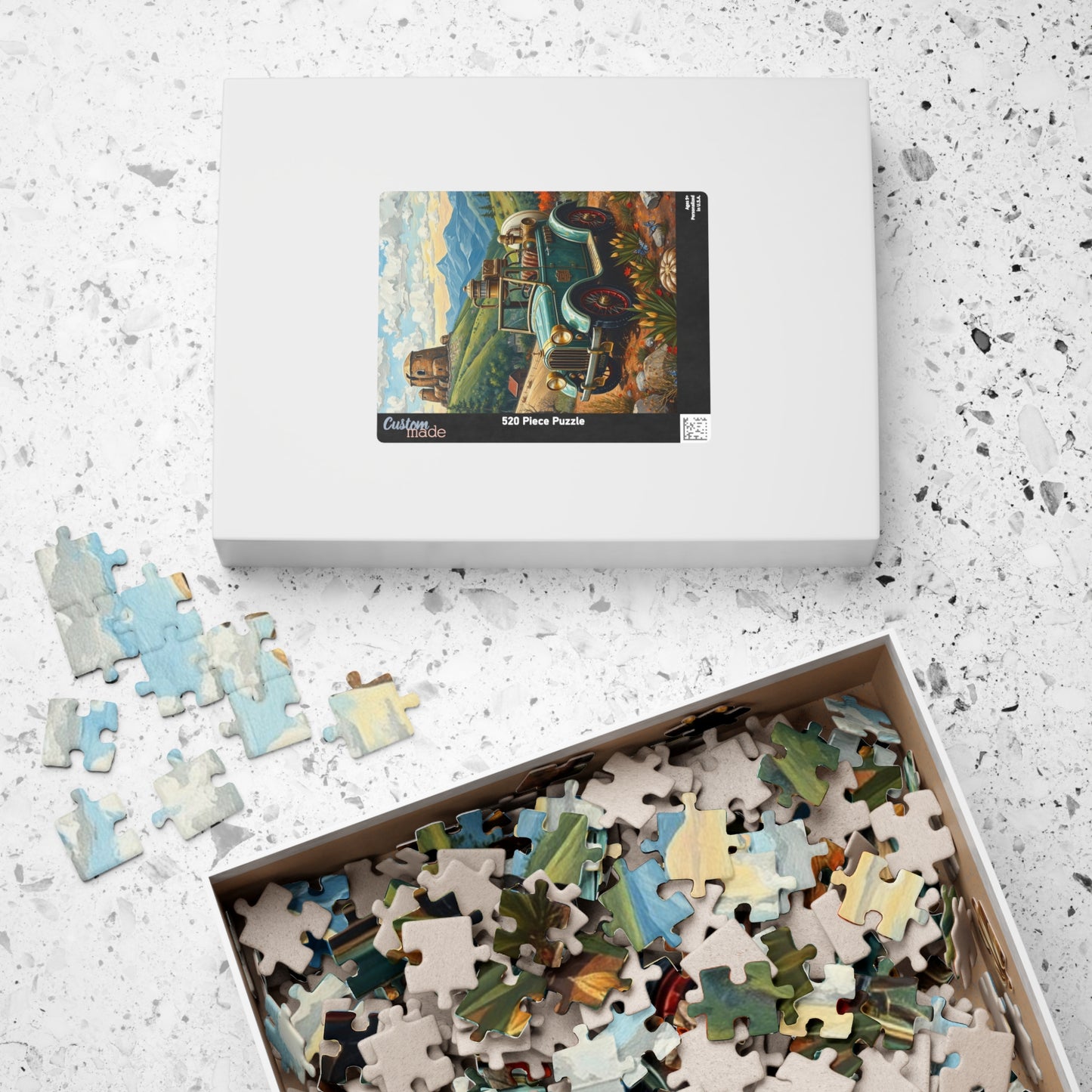 Retro Steampunk Car Puzzle 110, 252, 520, 1014-piece Jigsaw Game for Art Lovers, Family Fun, Holiday or Birthday Gift for Adults Puzzle The Puzzle Chest