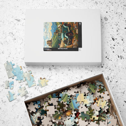 Retro Steampunk Car Puzzle 110, 252, 520, 1014-piece Jigsaw Game for Art Lovers, Family Fun, Holiday or Birthday Gift for Adults Puzzle The Puzzle Chest
