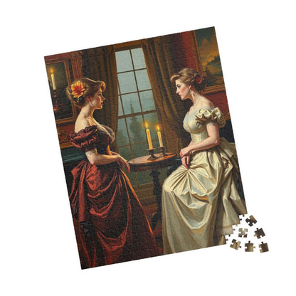 Jigsaw Puzzle, Victorian Women in Elegant Gowns, Candlelit Parlor Design, 110 252 520 1014 Pieces, Relaxing Activity, Home Decor, Gift Idea, Puzzle The Puzzle Chest
