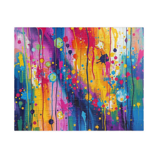 Colorful Abstract Art Jigsaw Puzzle, Fun Family Activity Brain Teaser, Puzzle Lover Gift for Friends, Creative Hobby 110 pcs (Horizontal) Puzzle The Puzzle Chest