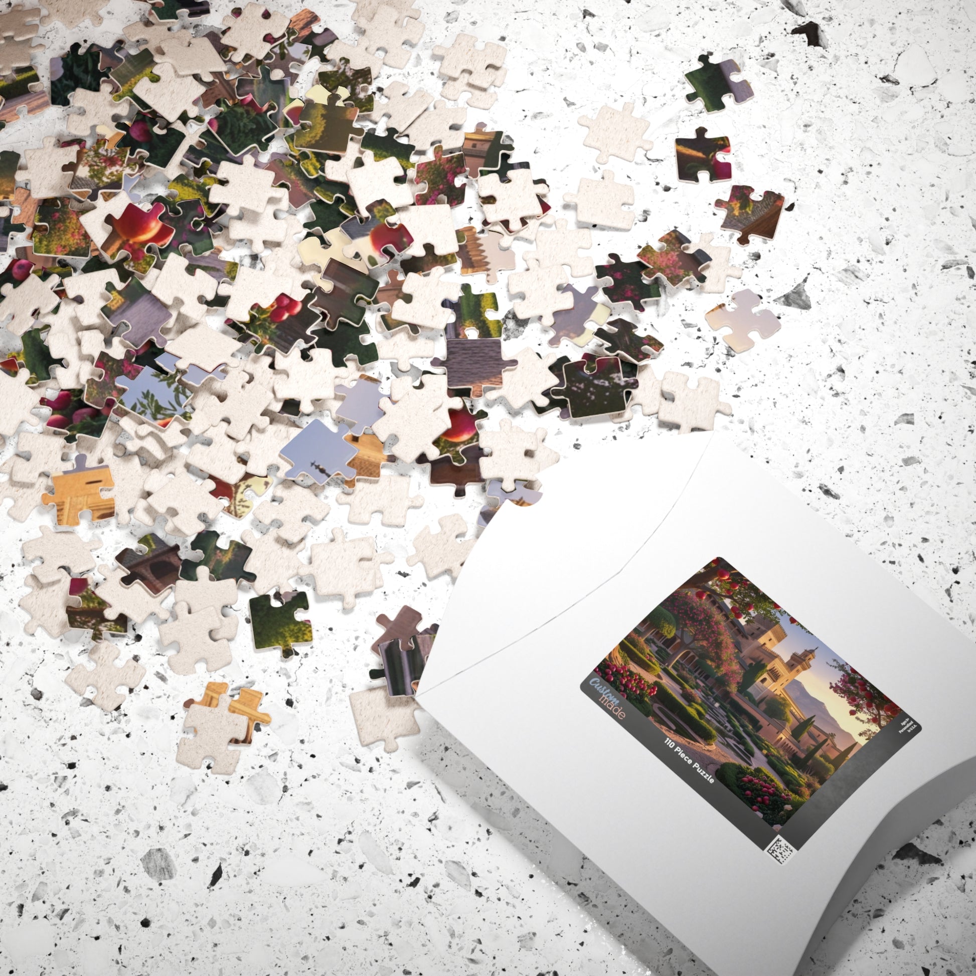 Alhambra Palace Landmark Puzzle, Spanish Architecture Jigsaw Game, Pomegranate Tree Garden, Family Entertainment, Quiet Leisure Activity Puzzle The Puzzle Chest