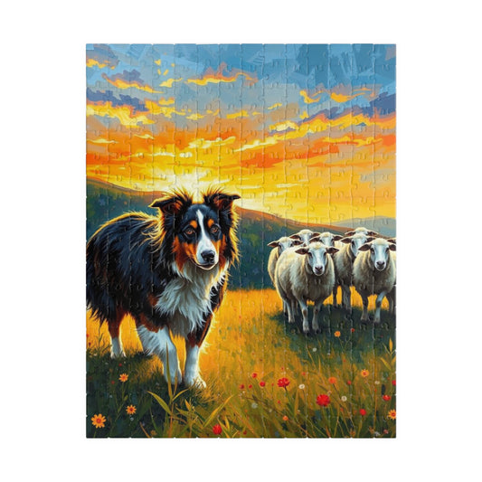 Australian Shepherd Jigsaw Puzzle, Nature Animal Theme Game, Perfect for Dog Lovers, Pet Owners, Friends Family Fun, Birthday Holiday Gift 252 pcs (Vertical) Puzzle The Puzzle Chest