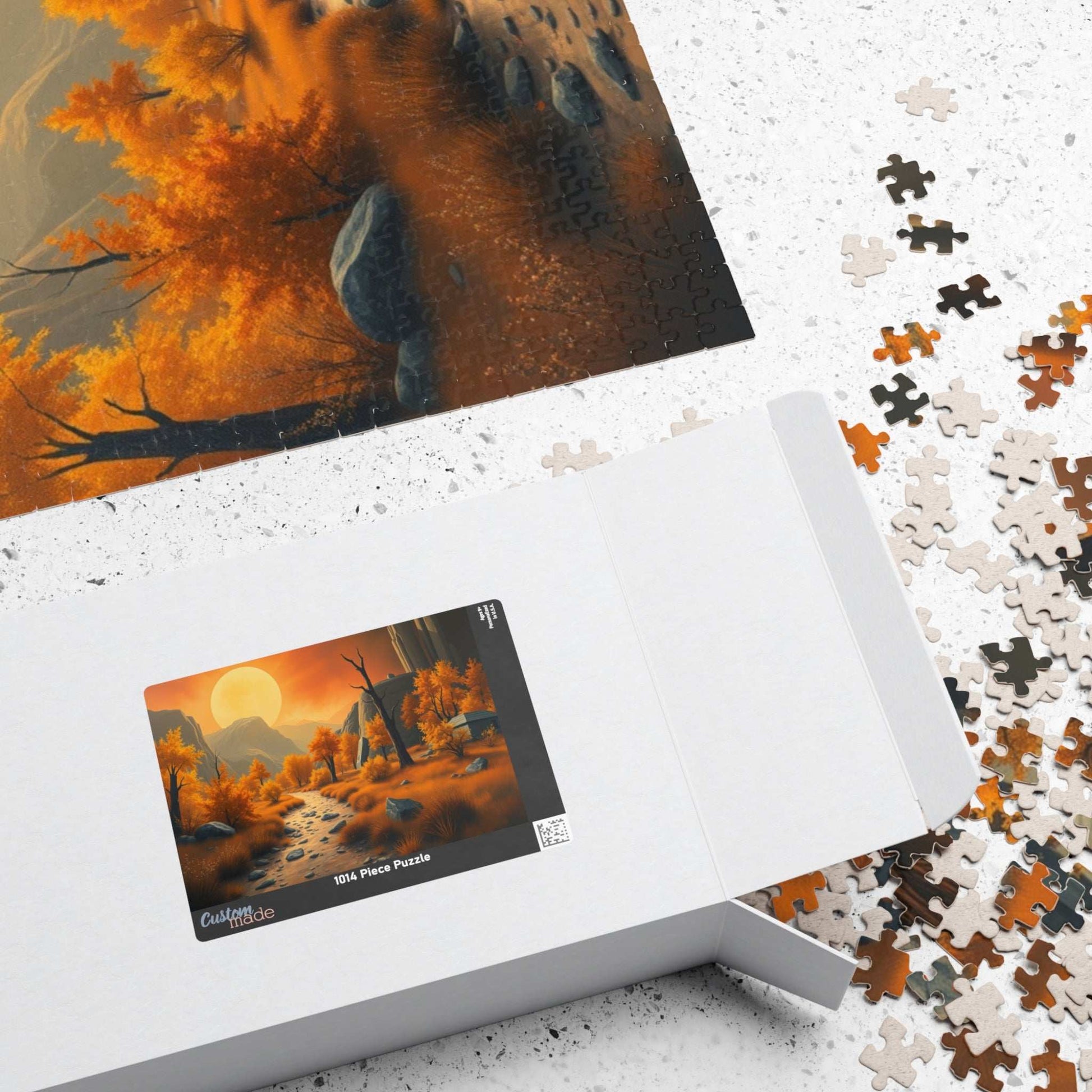 Autumn Sunset Landscape Puzzle - Fall Indoor Jigsaw Game, Cozy Family Activity, Perfect for Game Night, Gifts for Puzzle Lover, Brain Teaser Puzzle The Puzzle Chest