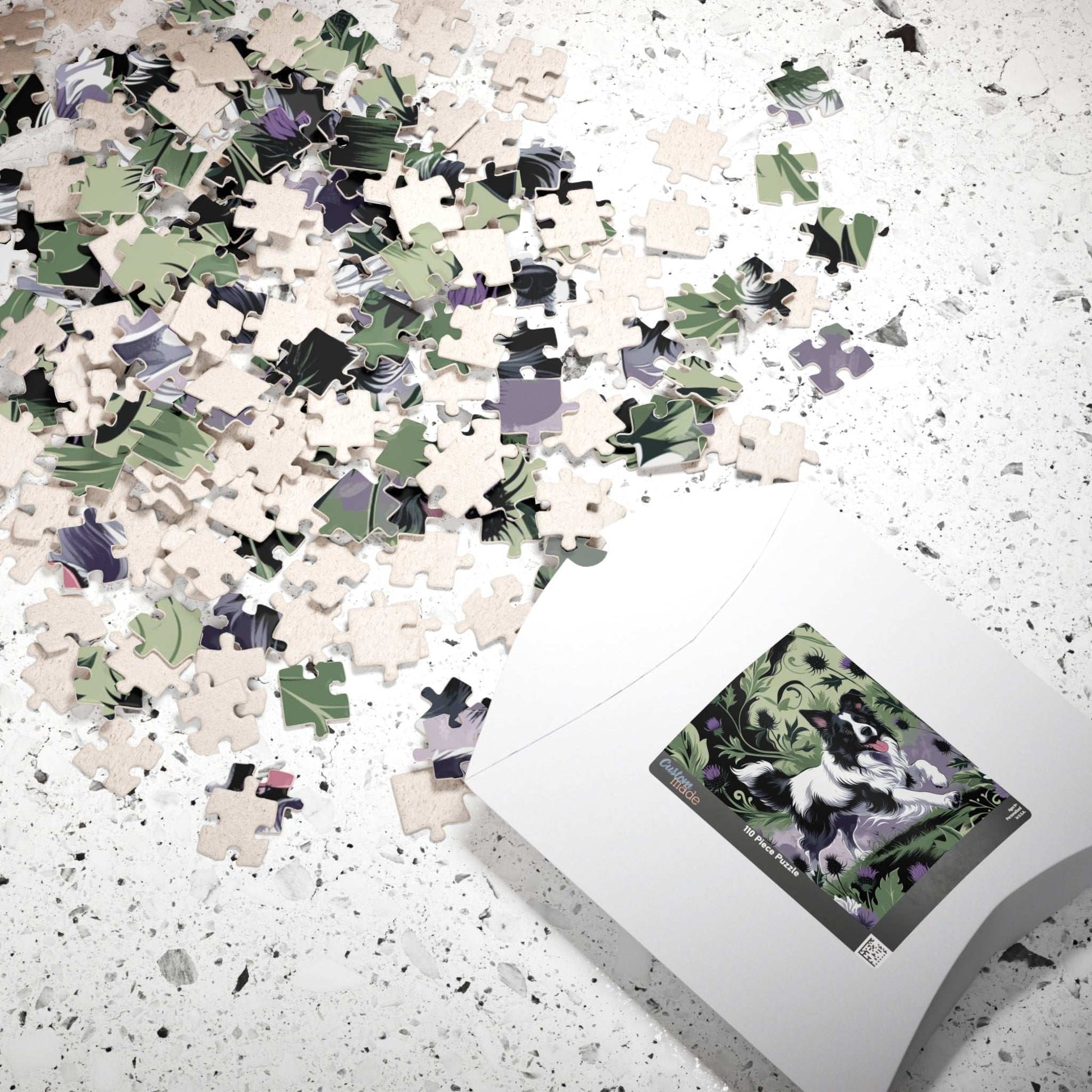 Vintage Border Collie Jigsaw Puzzle, 110 252 520 1014-Piece, Brain Teaser, Gift for Dog Lover Puzzle Enthusiast, Quiet Home Entertainment Puzzle The Puzzle Chest