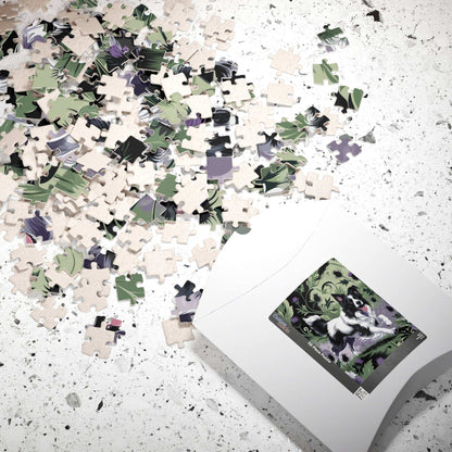 Vintage Border Collie Jigsaw Puzzle, 110 252 520 1014-Piece, Brain Teaser, Gift for Dog Lover Puzzle Enthusiast, Quiet Home Entertainment Puzzle The Puzzle Chest