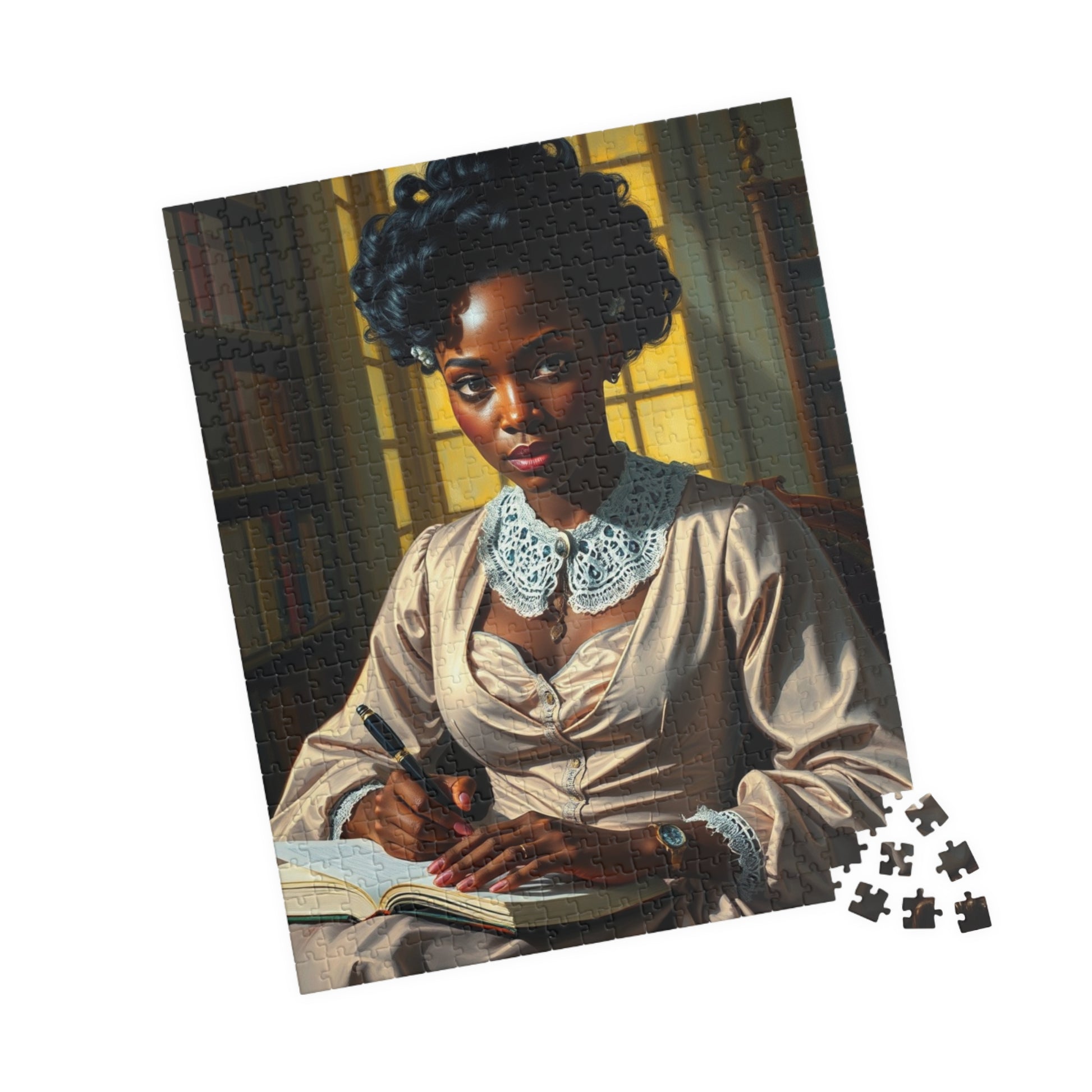 Elegant Vintage Puzzle - Black American Woman, Relaxing Gift for Her, Family Game Night, Art Collectors, Birthday Gift, Mindfulness Activity Puzzle The Puzzle Chest