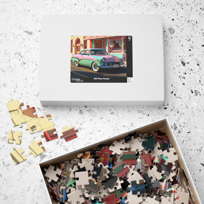 Vintage Car Puzzle - 1957 Metropolitan Classic Auto Jigsaw Game, Nostalgic Candy Shop Design Puzzle The Puzzle Chest