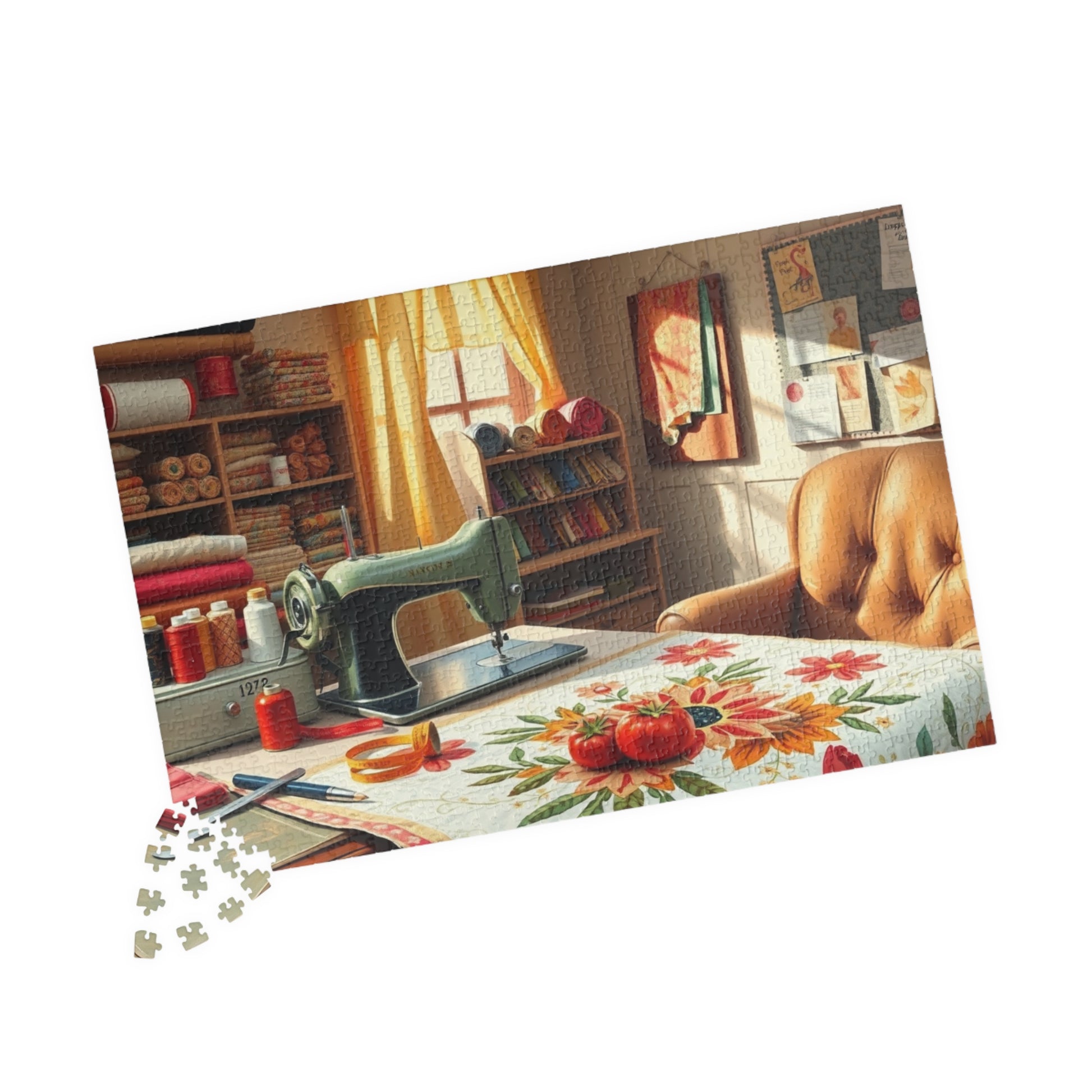 Charming Sewing Studio Jigsaw Puzzle, Craft Room Crafting Essentials, Relaxing Hobby Activity, Mindfulness Gift, Stay at Home Entertainment Puzzle The Puzzle Chest