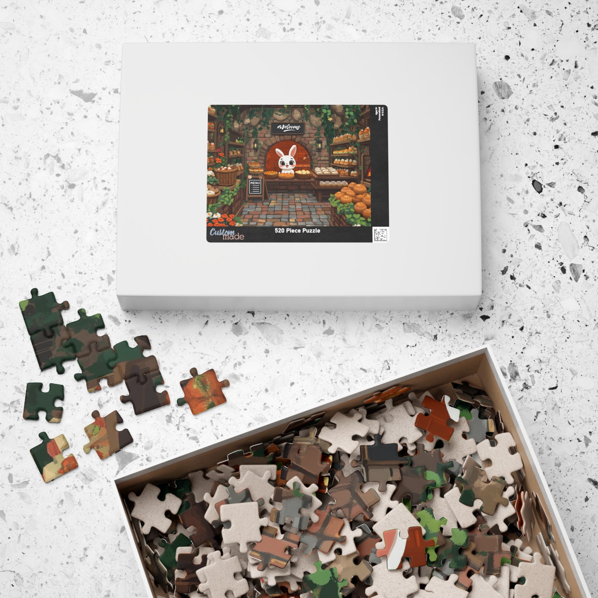 Bunny Bakery Puzzle 520 Piece | Cute Rabbit Bread Shop Jigsaw Puzzle The Puzzle Chest
