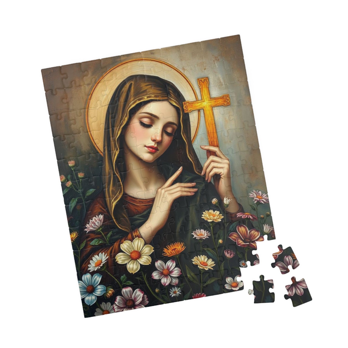 Artistic Religious Puzzle - Saint Therese 110/252/520/1014 Piece, Ideal for Family Game Night, Gifts, and Home Decor, Meditation, Art Lovers Puzzle The Puzzle Chest