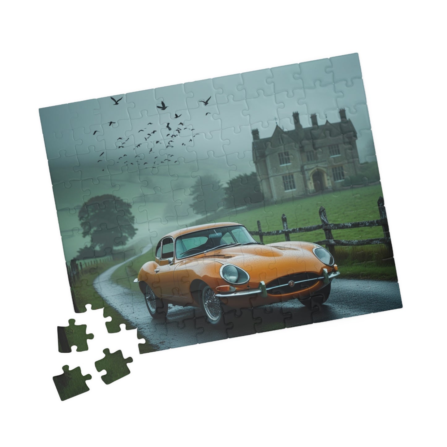 Vintage Car Puzzle, 110-1014 Piece 1961 Classic Auto Jigsaw Game Puzzle The Puzzle Chest