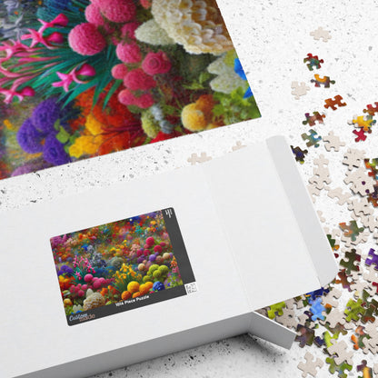 Blooming Wildflower Garden Puzzle, Floral Art Challenging Jigsaw, Flower Tabletop Game Puzzle The Puzzle Chest