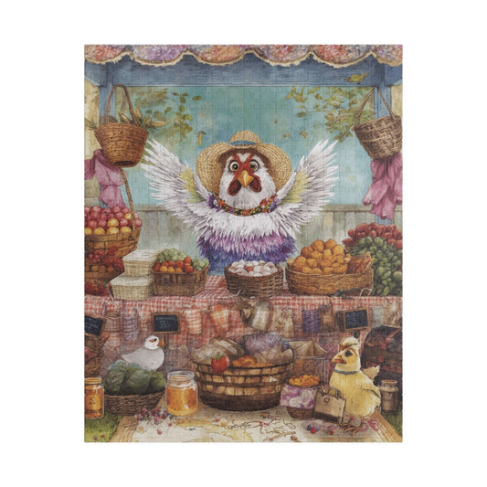 Chicken Farmer Jigsaw Puzzle, Bird Puzzle Ideal for Family Fun, Holiday Birthday Gifts, Game Night, Brain Teaser, Creative Hobby 520 pcs (Vertical) Puzzle The Puzzle Chest