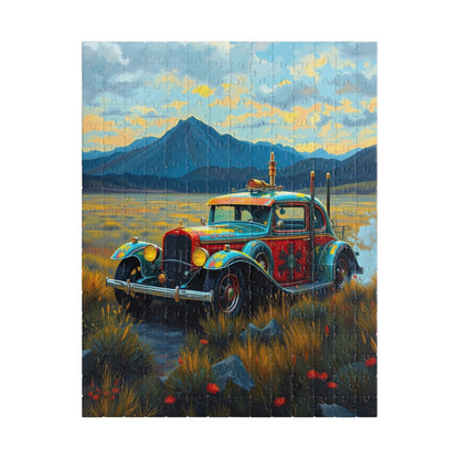 Vintage Steampunk Car Puzzle, Nostalgic Jigsaw Game for Adults, Gift for Car Lovers Puzzle Fanatics, Family Game Night Activity 252 pcs (Vertical) Puzzle The Puzzle Chest