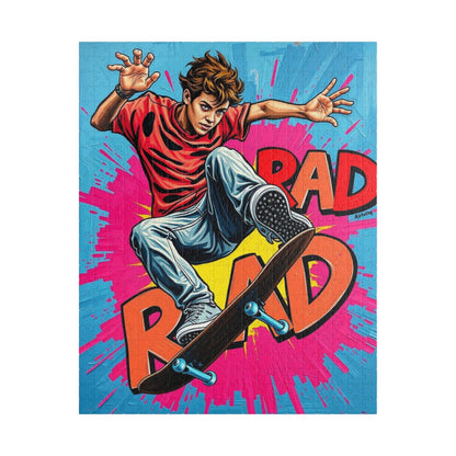 Skateboarder Puzzle - Pop Art Jigsaw Game, Fun Gift for Adult Puzzle Lovers, RAD Theme Puzzle 520 pcs (Vertical) Puzzle The Puzzle Chest
