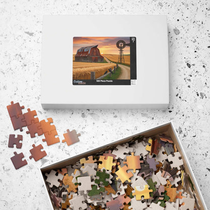 Rustic Farmhouse Puzzle, 110-1014 Piece Fall Landscape Jigsaw Game, Cozy Autumn Home Decor, Family Fun Activity Puzzle The Puzzle Chest