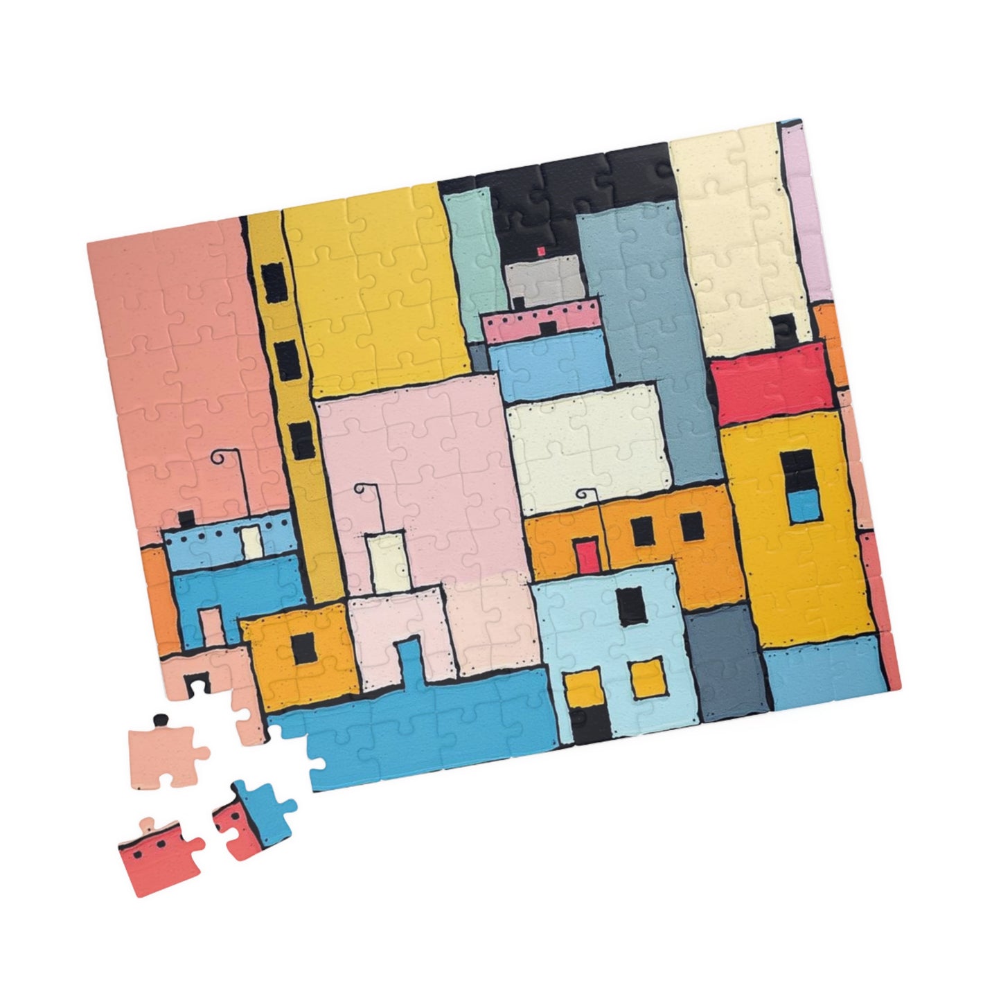Colorful Abstract Jigsaw Puzzle - Urban Scene | Fun Activity for Family Game Night, Home Entertainment, Gift for Puzzle Lovers, or Holidays Puzzle The Puzzle Chest