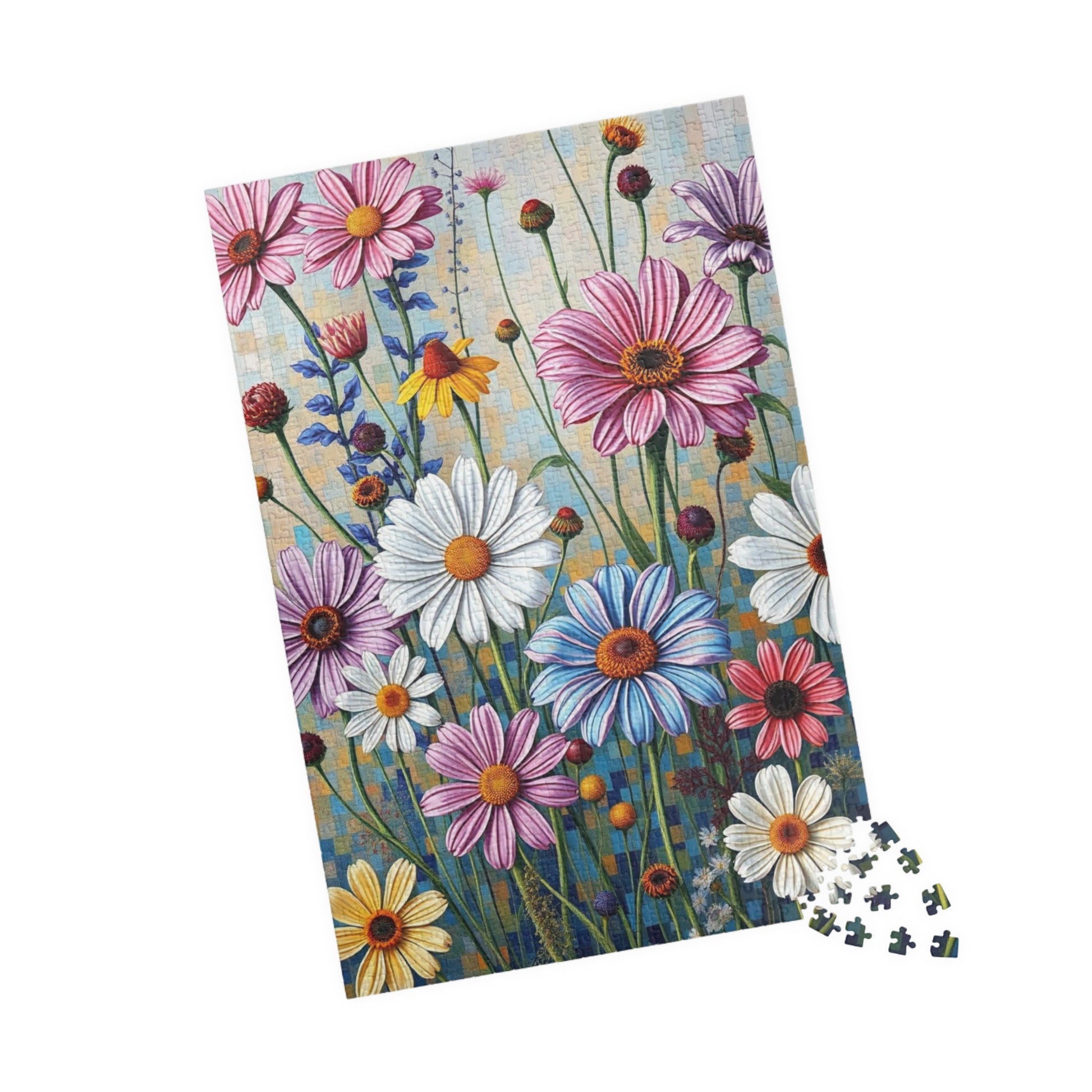 Floral Mosaic Puzzle - Beautiful Flower Design, Jigsaw Game for Nature Lovers Art Enthusiasts, Family Fun Game Puzzle The Puzzle Chest