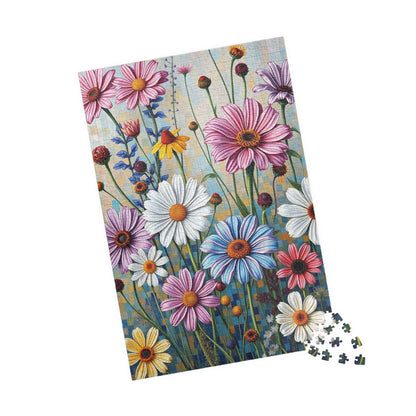 Floral Mosaic Puzzle - Beautiful Flower Design, Jigsaw Game for Nature Lovers Art Enthusiasts, Family Fun Game Puzzle The Puzzle Chest