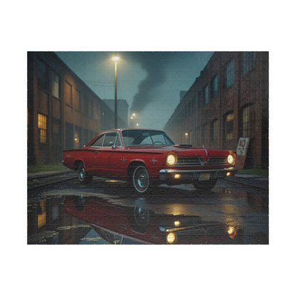 Vintage Car Puzzle - Classic Red 1960 Fury, Nostalgic Jigsaw for Retro Car Lover 520 pcs (Horizontal) Puzzle The Puzzle Chest