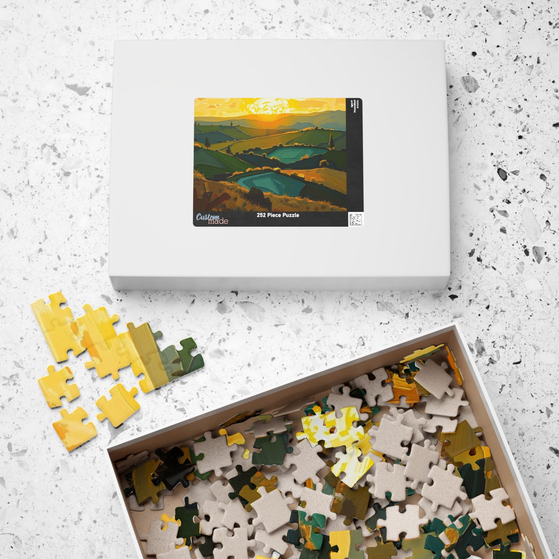Scenic Abstract Landscape Puzzle, Colorful Nature Art Puzzle for Adults Puzzle The Puzzle Chest