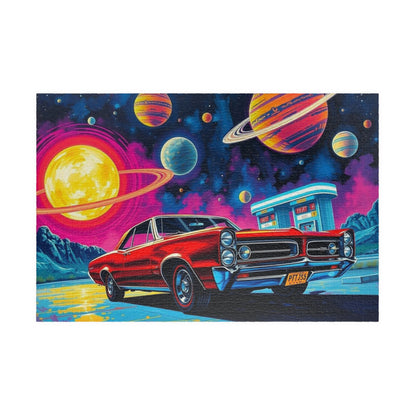 Retro Car Cosmos Puzzle, 110-1014 Piece Jigsaw Puzzle, Space Theme Holiday Birthday Gift for Friend, Nostalgic Art, Family Fun Game, Mindful