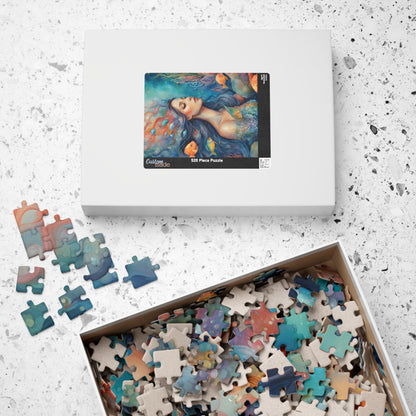 Mermaid Close-Up Jigsaw Puzzle, Serene Underwater Ocean Scene, Mindful Escape, Quiet Leisure Activity, Enthusiast Hobbyist Best Unique Gift