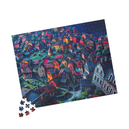 Electric Macro Close-Up Village Puzzle, Vivid Colors 3D Town Challenging, Jigsaw Game (110, 252, 520, 1014-pieces), Gift for Puzzle Fans The Puzzle Chest