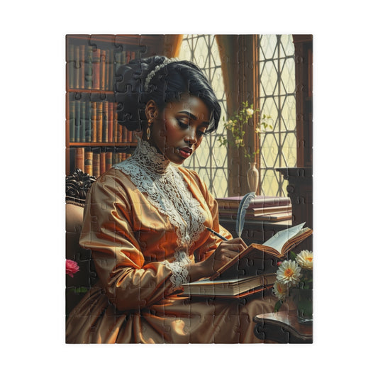 African American Woman Puzzle, Victorian Era Black Woman Reading Jigsaw, Family Game Night, Relaxing Activity, Black History Month Gift