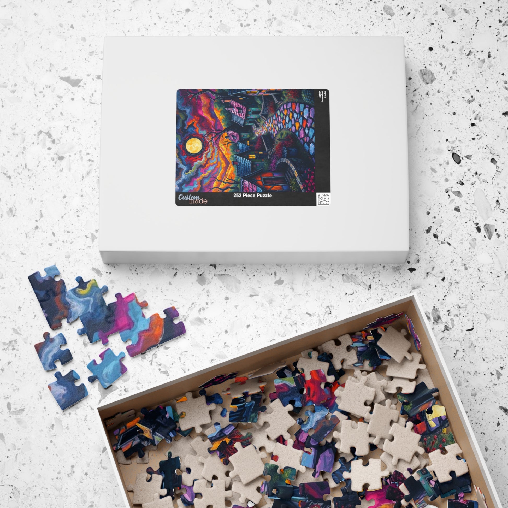 Enchanting Evening Village Puzzle, 110, 252, 520, 1014-piece, Nighttime Scenic Jigsaw Game for Family Fun, Gifts, Home Décor The Puzzle Chest