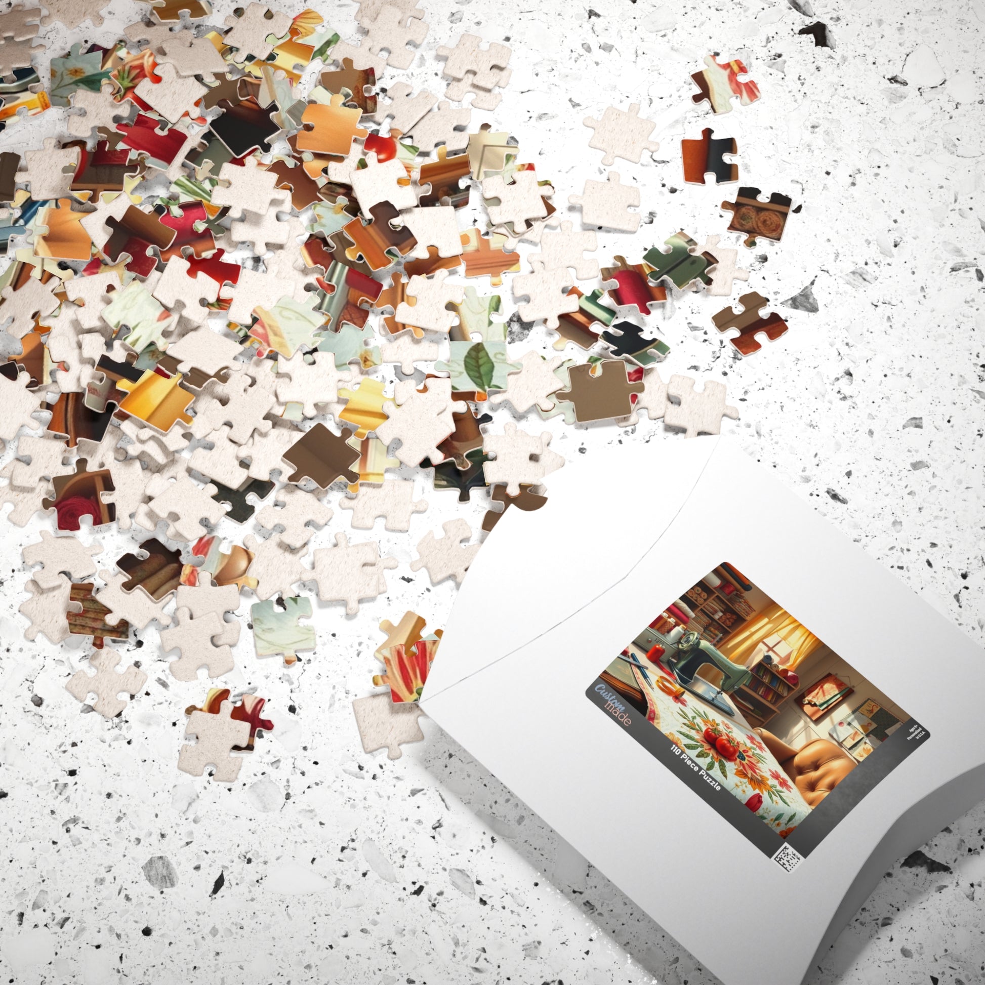 Charming Sewing Studio Jigsaw Puzzle, Craft Room Crafting Essentials, Relaxing Hobby Activity, Mindfulness Gift, Stay at Home Entertainment Puzzle The Puzzle Chest
