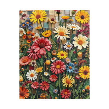 Vibrant Flower Garden Mosaic Puzzle | Perfect Gift for Nature Lovers and Art Enthusiasts, Family Bonding Activity, Birthday, and Relaxation 252 pcs (Vertical) Puzzle The Puzzle Chest