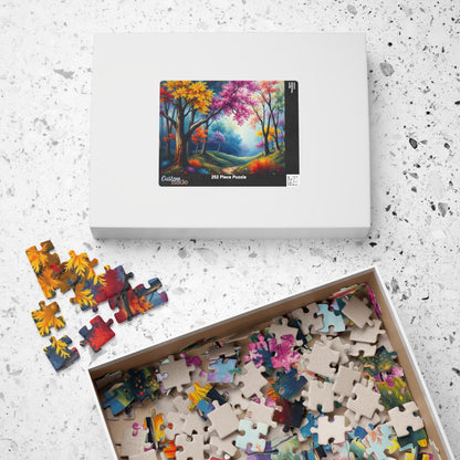 Autumn Forest Puzzle - 110, 252, 520, 1014-piece, Jigsaw Puzzle for Nature Lovers, Fall Decor, Family Activity, Gift for Puzzle Enthusiasts Puzzle The Puzzle Chest
