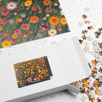 Vibrant Flower Garden Puzzle, 110/252/520/1014-piece Nature Theme Jigsaw Game, Flower Lover Gift, Family Fun, Indoor Activity, Brain Teaser Puzzle The Puzzle Chest