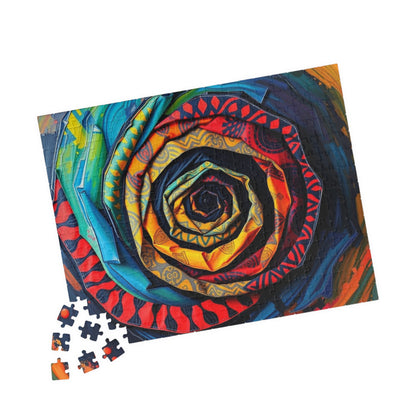 Colorful Spiral Rose Puzzle, 110-1014 pieces Abstract Jigsaw, Stress Relief Game, Gift for Adults, Family Game Night, Mindful Art Therapy Puzzle The Puzzle Chest