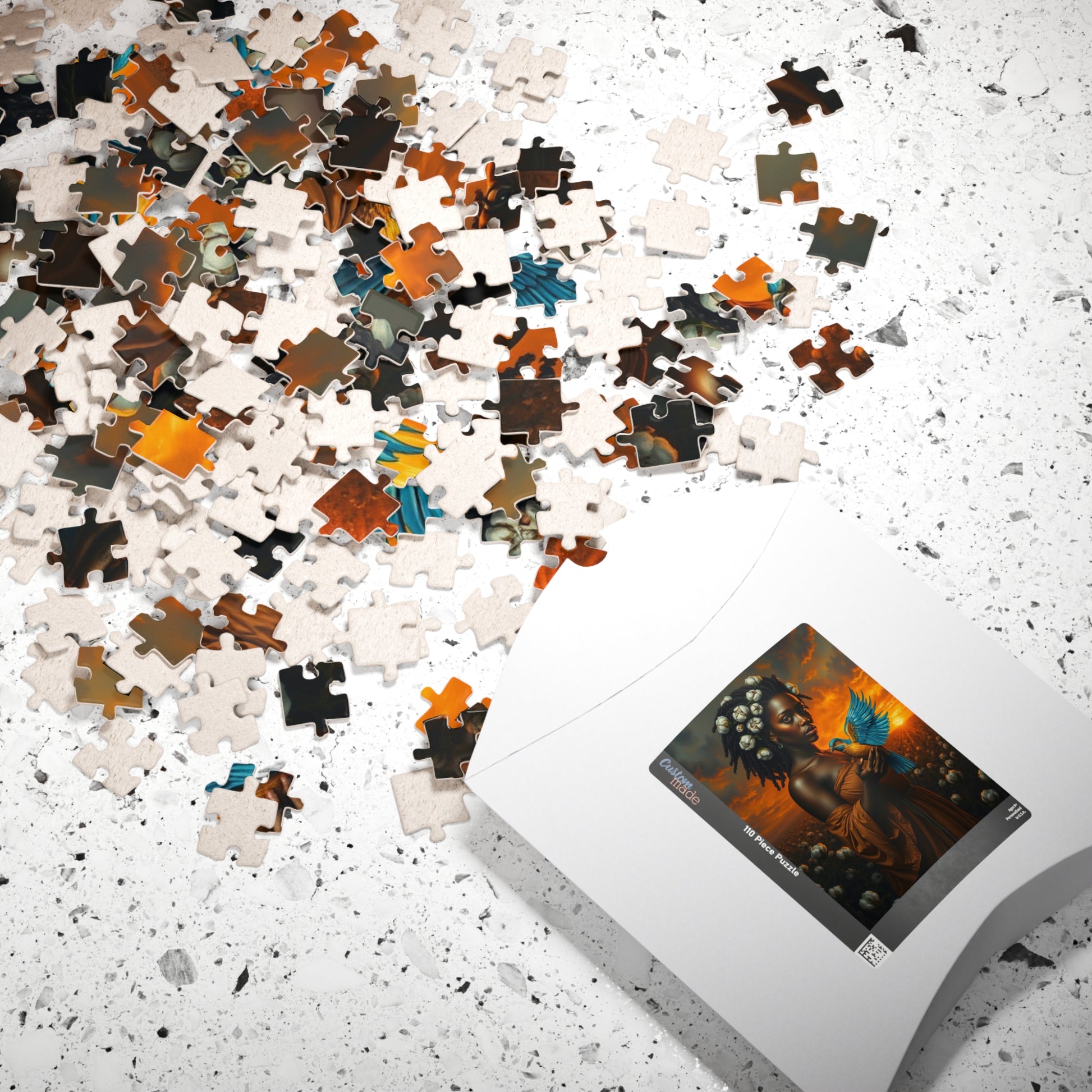 Black Woman in Cotton Field Jigsaw Puzzle, Black History African American Puzzle Art for Adults, Afrocentric Family Home Entertainment or Solo Fun, Friend Gift Puzzle The Puzzle Chest