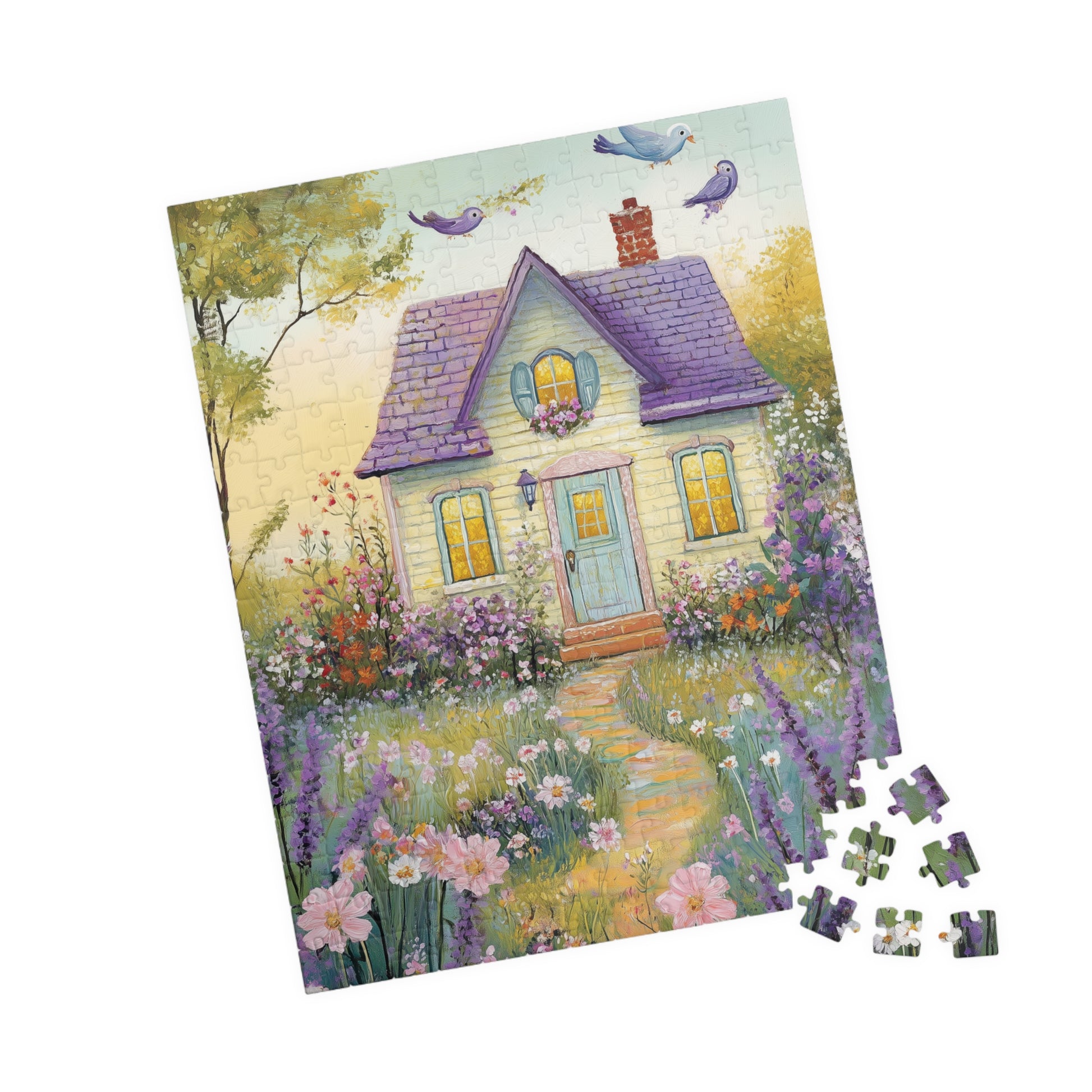Whimsical Floral Cottage Jigsaw Puzzle 252 pcs (Vertical) Puzzle The Puzzle Chest