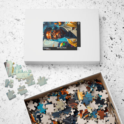 Futuristic Black Gamer Puzzle, Unique African American Art Jigsaw Game, Gift for Puzzle Lovers, Fun Family Activity, Entertaining Pastime Puzzle The Puzzle Chest